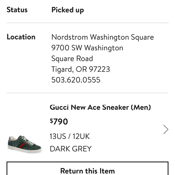 Men’s Gucci Ace Sneaker Size 13 - Picture 5 of 8